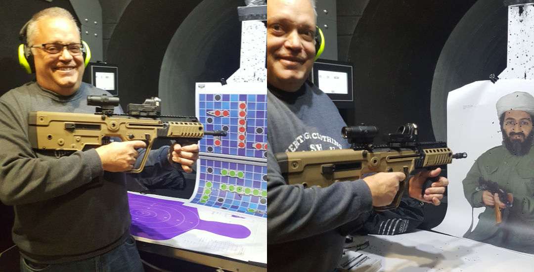Uncle Kenny with gun at range